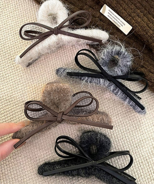 ヘアクリップバンスクリップ秋冬レディース リボンヘアアクセサリー韓国風可愛い しっかり挟めるまとめ髪簡単 オフィスカジュアル髪飾り 大人ヘアアレンジ ハーフアップ 21SHIPIN-122