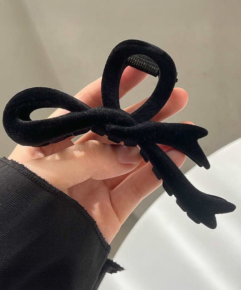 ツイストリボンヘアクリップ 韓国風髪留め ヘアアクセサリーバンスクリップ ベロア風起毛感 ツイストデザインヘアアクセ ヘアアレンジ 髪飾り大きめ ガーリーパーティ 21SHIPIN-123