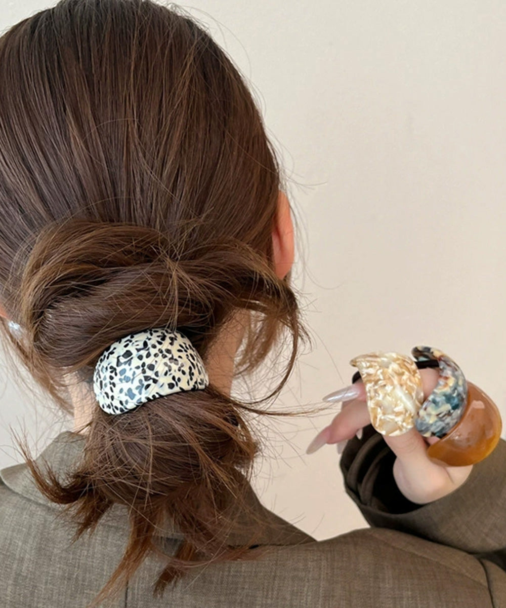 ミックスカラーカーブヘアゴムレトロお洒落