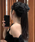ドット柄リボンバンスクリップヘアクリップ ヘアアクセサリー 水玉 大きめリボン ビッグリボン 韓国ファッション 大人ガーリー簡単 ヘアアレンジ ハーフアップ髪飾り 21SHIPIN-128
