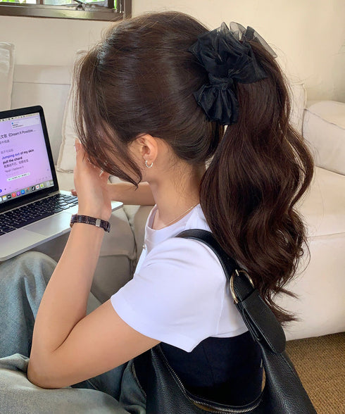 韓国風バンスクリップ リボンヘアクリップ レディースヘアアクセサリー 髪飾りギンガムチェック ガーリーまとめ髪 軽量ヘアアレンジ簡単上品髪留め オフィスカジュアル 21SHIPIN-130