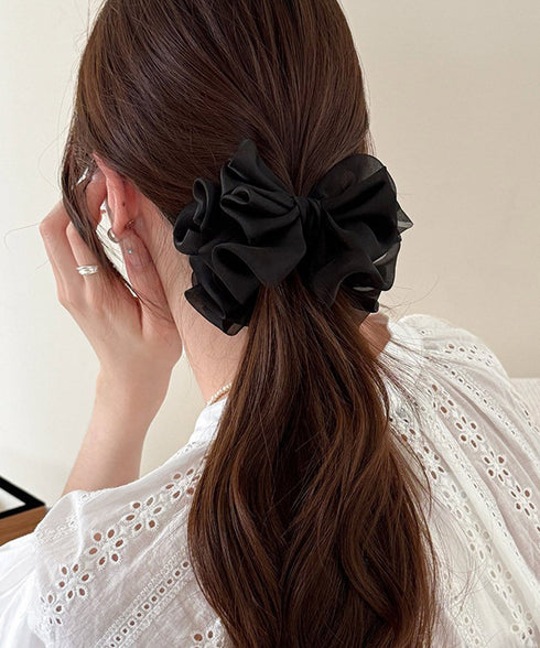 韓国風バンスクリップ リボンヘアクリップ レディースヘアアクセサリー 髪飾りギンガムチェック ガーリーまとめ髪 軽量ヘアアレンジ簡単上品髪留め オフィスカジュアル 21SHIPIN-130