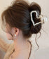 韓国風バンスクリップ クリアヘアクリップ パール調ヘアアクセサリー ビーズデザインヘアクリップ まとめ髪大人可愛い上品 フェミニン おしゃれヘアアクセハーフアップ 21SHIPIN-131