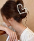 韓国風バンスクリップ クリアヘアクリップ パール調ヘアアクセサリー ビーズデザインヘアクリップ まとめ髪大人可愛い上品 フェミニン おしゃれヘアアクセハーフアップ 21SHIPIN-131