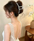 韓国風バンスクリップ クリアヘアクリップ パール調ヘアアクセサリー ビーズデザインヘアクリップ まとめ髪大人可愛い上品 フェミニン おしゃれヘアアクセハーフアップ 21SHIPIN-131