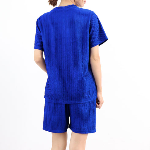 Tシャツ&イージーパンツ 夏服上下セット 半袖カジュアルスポーツウェアセット ウエストゴム 涼やか 半袖Tシャツ ルームウェア 短パン フィットネス 可愛い 21TAOZHUANG-002