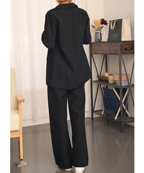パンツスーツセット テーラードジャケット スーツワイドパンツ 上下セット セミワイドパンツ ゆったりシルエット 服 おしゃれボトムス オフィス 30代40代50代 21TZ-005