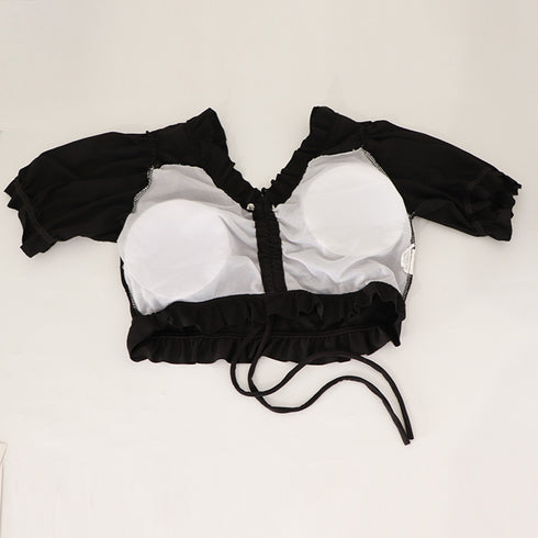 水着レディース ビキニ2点セット 韓国風 レースアップ水着2点セット 大人ガーリー セパレート水着 パンツ付きミニスカート 露出控えめビーチウェア 夏 海 海水浴 21YONGYI-004