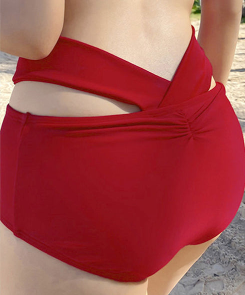 バックリボンセパレートビキニ 水着セット レディース水着ビキニ 上下2点セット 可愛いバンドゥホルターネックビキニ セクシー 夏ビーチ プール海 リゾート 海水浴 21YONGYI-009