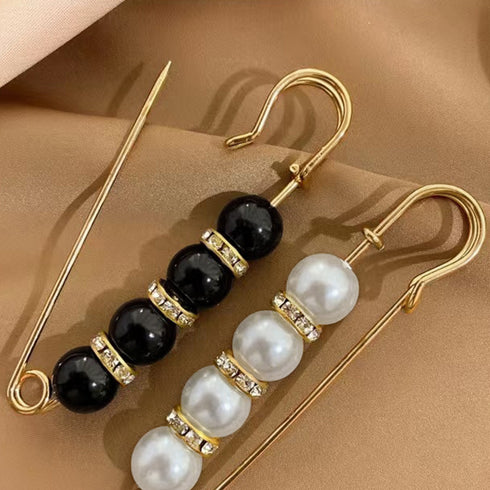 ブローチピン ウエスト調節ピン4点セット ショールピンレディース パール調ブローチ アクセサリー 華やかジュエリー スカーフ留め ストールピン プレゼントギフト 21ZAHUO-013