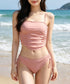 ビキニ 2点水着セット セパレート水着 キャミビキニ サイドリボンショートパンツ 上下セット 大人可愛い スイムウェア おしゃれ水着 水遊び 海辺夏 盛れる水着 24MZK-010