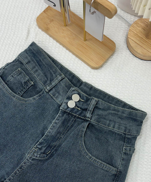 セミフレアデニムパンツ 美脚デニムパンツ レディース ハイウエスト ストレッチパンツ カジュアル 細身ボトムス 韓国風 着やせシーズン お洒落レトロアメカジパンツ 24BDMS-004