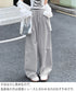 ワイドパンツハイウエストストレートパンツ ウエストゴム 着やせリラックスパンツ カジュアル 脚長ボトムス ゆったり 薄手ロングパンツ お洒落楽ちんイージーパンツ 24BDMS-010