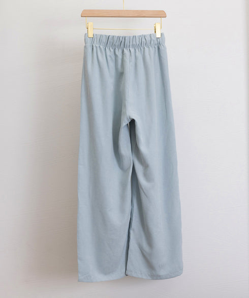 ワイドパンツウエストゴムストレートパンツ レディース ハイウエスト イージーパンツ 楽ちん リラックスパンツ カジュアル 無地 ロングパンツ 紐付き 薄手長ズボン 24BDMS-012