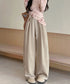 ワイドパンツウエストゴムストレートパンツ レディース ハイウエスト イージーパンツ 楽ちん リラックスパンツ カジュアル 無地 ロングパンツ 紐付き 薄手長ズボン 24BDMS-012