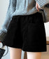 コーデュロイショートパンツ 裏起毛短パン レディース ポケット付き ショーパン ウエストゴム 美脚脚長 ホットパンツ 韓国風 ベーシックパンツ おしゃれ ボトムス 24BDMS-019