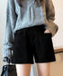 コーデュロイショートパンツ 裏起毛短パン レディース ポケット付き ショーパン ウエストゴム 美脚脚長 ホットパンツ 韓国風 ベーシックパンツ おしゃれ ボトムス 24BDMS-019