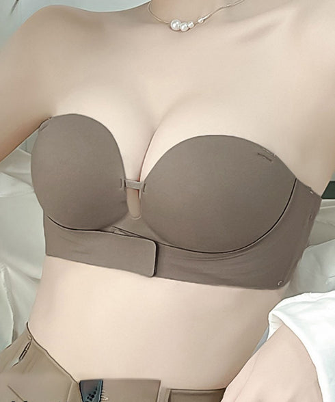 ブラジャー単品 ストラップレスブラ楽ちん ノンワイヤー 滑り止め 2WAYブラ シームレス 小胸ブラ ずれない 谷間見せ ドレスブラジャー 響きにくい 美胸下着 24INNA-001