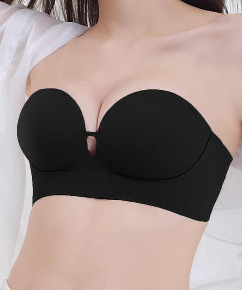 ブラジャー単品 ストラップレスブラ楽ちん ノンワイヤー 滑り止め 2WAYブラ シームレス 小胸ブラ ずれない 谷間見せ ドレスブラジャー 響きにくい 美胸下着 24INNA-001