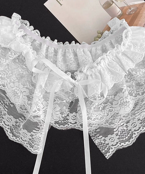 総レースヒップカバー ティアード裾カバー レディース ウエストリボンミニスカート シースルー付け裾 大人可愛い 花柄レーススカート 重ね着 ズボンの上巻きスカート 24KMN-001