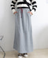 スウェットロングスカート バックスリット 薄手スカート レディース ウエストゴム ストレートスカート ハイウエスト ポケット付き 体型カバー 動きやすいボトムス 24SKT-002