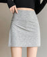 スリット入りキュロットスカート 露出防止 スポーツタイトスカート レディース ハイウエスト ミニ丈スカート春夏 インナーパンツ付き 膝上スカパン 着やせ 美脚脚長 24SKT-003