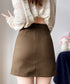 ギャザーミニスカート 無地タイトスカート レディース インナーパンツ付き ショート丈スカート ハイウエスト 膝上丈スカート お洒落ボトムス 美尻美脚スカート韓国風 24SKT-005