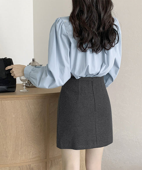 ボウタイブラウスリボンタイシャツブラウス レディース オフィスカジュアルリボントップス 体型カバー立ち襟ブラウス 着やせ 大人女性 おしゃれシャツ 30代40代 24TPS-034