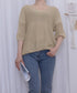 透かし編みニットトップス半袖サマーニット レディース ゆったり 抜け感ニット クルーネック ニットプルオーバー 大人カジュアル韓国風ニット 30代40代 トップス 24TPS-038