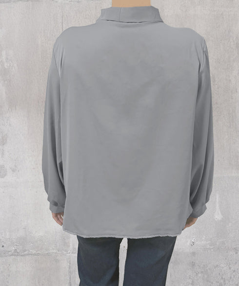 ボウタイブラウス オフィスカジュアル秋服 レディース 肩タック シャツブラウス Vネック とろみブラウス きれいめ 通勤長袖トップス 30代40代 韓国風トップス 24TPS-050