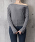 ワンショルダーニットトップス裾ボタン秋服 レディース 大人カジュアルニットプルオーバー きれいめ 肩出しニットウェア 肩見せ 長袖ニットセーター 韓国風ニットソー 24TPS-062