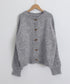 トグルボタンニットカーディガン長袖秋冬服 レディース おしゃれニットトップス きれいめカジュアル ニットセーター 丸首 韓国風ニット羽織 人気 前開き 無地ニット 24TPS-064