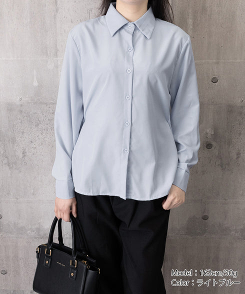 サイドボタンタックシャツブラウス長袖春服 レディース オフィスカジュアル シャツ ウエストシェイプ ブラウス 襟付き 着やせトップス おしゃれ 秋服 30代40代 24TPS-079