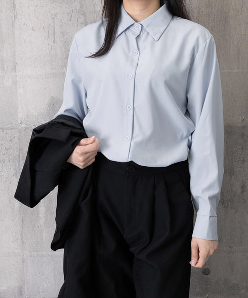 サイドボタンタックシャツブラウス長袖春服 レディース オフィスカジュアル シャツ ウエストシェイプ ブラウス 襟付き 着やせトップス おしゃれ 秋服 30代40代 24TPS-079