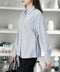 サイドボタンタックシャツブラウス長袖春服 レディース オフィスカジュアル シャツ ウエストシェイプ ブラウス 襟付き 着やせトップス おしゃれ 秋服 30代40代 24TPS-079