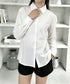 サイドボタンタックシャツブラウス長袖春服 レディース オフィスカジュアル シャツ ウエストシェイプ ブラウス 襟付き 着やせトップス おしゃれ 秋服 30代40代 24TPS-079