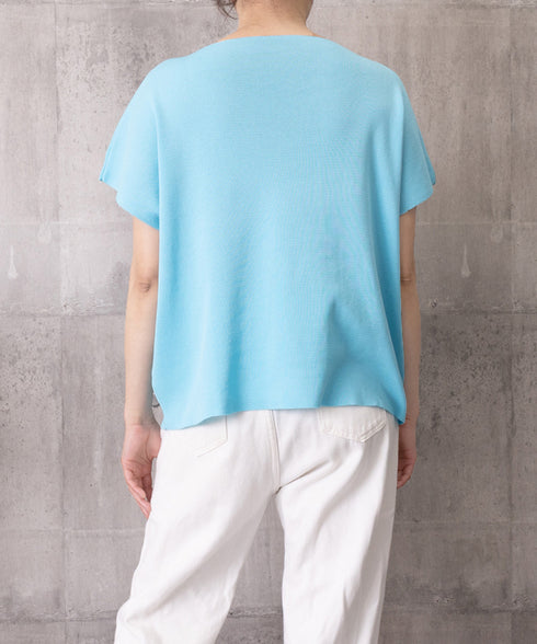 サマーニットトップス ワンショルダー夏服 レディース カジュアル ニットトップス 体型カバー ニットソー シンプル 夏トップス 無地大人カットソー 着回しトップス 24TPS-086