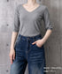 ニットトップス レディース 韓国風春夏服 vネック 5分袖サマーニット オフィスカジュアル ニットソー おしゃれ ニットプルオーバー 着やせ 大人通勤服 きれいめ 24TPS-089