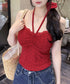 カップ付きキャミソール ドット柄 夏服 レディース 胸元ギャザー ブラトップキャミ フロントリボン エレガントレース付きキャミ フィット感 大人可愛いインナー 24TPS-091