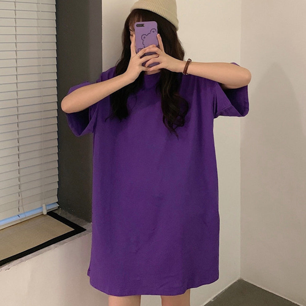 ロングtシャツ レディースビッグtシャツ パープル