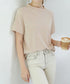 ボーダーTシャツ 半袖チュニックTシャツ 綿混tシャツ クルーネックカットソー プルオーバー着やせ夏トップス おしゃれカジュアル シンプルロングtシャツ ゆったり 2CHENFAN-001