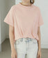 ボーダーTシャツ 半袖チュニックTシャツ 綿混tシャツ クルーネックカットソー プルオーバー着やせ夏トップス おしゃれカジュアル シンプルロングtシャツ ゆったり 2CHENFAN-001