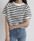 ボーダーTシャツ 半袖チュニックTシャツ 綿混tシャツ クルーネックカットソー プルオーバー着やせ夏トップス おしゃれカジュアル シンプルロングtシャツ ゆったり 2CHENFAN-001