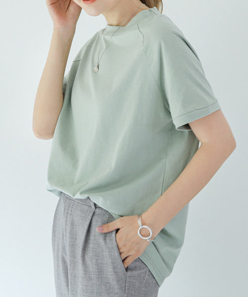 ボーダーTシャツ 半袖チュニックTシャツ 綿混tシャツ クルーネックカットソー プルオーバー着やせ夏トップス おしゃれカジュアル シンプルロングtシャツ ゆったり 2CHENFAN-001