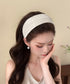 プリーツワイドカチューシャ幅広ヘアバンド 韓国風ボリュームカチューシャ小顔見え 大人可愛い人気髪飾り ヘアアレンジ小物 ターバン風カチューシャ きれいめヘアアクセ 2CL-001
