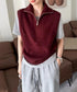 ハーフジップ ニットベストスタンドカラー ハイネック ニットチョッキ シンプルおしゃれ ノースリーブニットトップス レディース カジュアルニット 無地重ね着秋冬服 2HUANYI-003