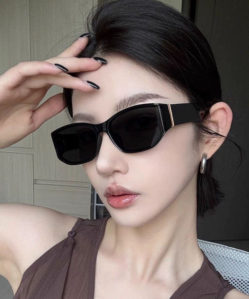 オーバルサングラスY2K韓国風伊達メガネ レトロ 可愛い 横長セルフレーム眼鏡小顔見せ スクエアめがねレディース 紫外線対策アイウェアメンズ大人べっ甲柄サングラス 2MANQI-001
