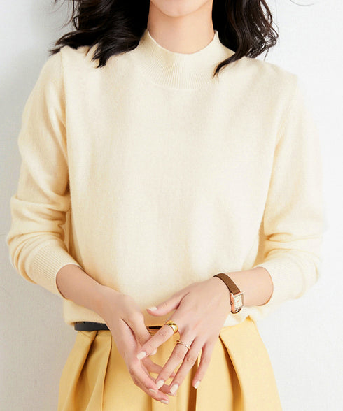 プチハイネックニットトップス レディース 大人可愛い 長袖ニットソー シンプル ニットインナー 秋服 着回しニットウェア きれいめ 無地 ベーシックニット 春秋冬 2XUAN-005