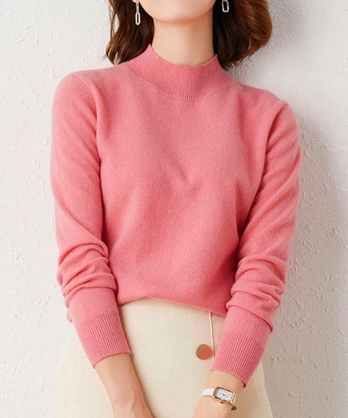 プチハイネックニットトップス レディース 大人可愛い 長袖ニットソー シンプル ニットインナー 秋服 着回しニットウェア きれいめ 無地 ベーシックニット 春秋冬 2XUAN-005