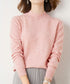 プチハイネックニットトップス レディース 大人可愛い 長袖ニットソー シンプル ニットインナー 秋服 着回しニットウェア きれいめ 無地 ベーシックニット 春秋冬 2XUAN-005
